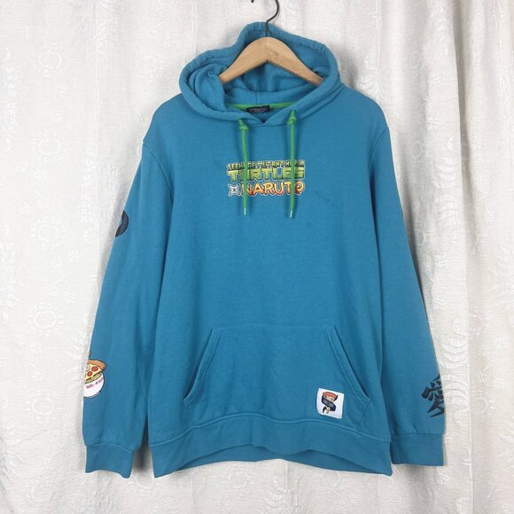 Teenage Mutant Ninja Turtles x Naruto Group Shot Hoodie BoxLunch women XL TMNJ - Picture 3 of 15